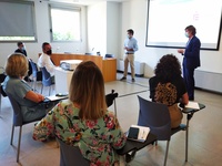 Imagen de la reunión con los coordinadores de los diferentes centros adscritos al Instituto de las Industrias Culturales y de las Artes de la Región de Murcia