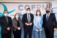 López Miras, durante el acto de celebración del 125 aniversario del Colegio de Farmacéuticos de la Región de Murcia