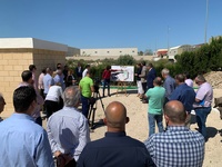 El consejero Antonio Luengo y la alcaldesa de Fortuna, Catalina Herrero, durante su visita a la depuradora del Polígono Industrial de Fortuna
