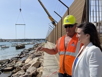 Visita a las obras del puerto pesquero-deportivo de Águilas