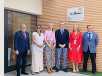 El consejero de Salud visita el nuevo pabellón del centro terapéutico 'Las Flotas' de Alhama de Murcia