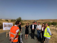El consejero de Fomento e Infraestructuras, José Ramón Díez de Revenga, visita el inicio de las obras de mejora de la seguridad vial de la carretera regional que une Murcia, Alcantarilla y Mula (RM-C1)