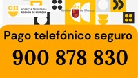 Imagen del número hay que se pude llamar desde este jueves para el pago telefónico seguro de la Agencia Tributaria de la Región de Murcia