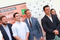 Yayo Delgado, director de Comunicación de Estrella de Levante, Álvaro Vargas, director del festival, el consejero de Presidencia, Turismo, Cultura...