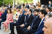 El jefe del Ejecutivo regional, Fernando López Miras, asiste hoy a la toma de posesión de Juan Manuel Moreno Bonilla como presidente de la Junta ...