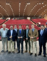 El consejero de Fomento e Infraestructuras, José Ramón Díez de Revenga, acompañado por la corporación local, visita el nuevo Auditorio y Palacio de Congresos de Lorca