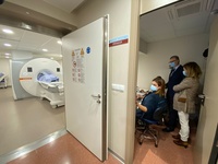 Pedreño visita en el hospital Rafael Méndez de Lorca la Unidad de Radiología