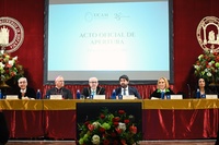 El presidente de la Comunidad, Fernando López Miras, asiste al acto de apertura del curso académico 2022-2023 de la Universidad Católica San Antonio...