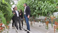El consejero Antonio Luengo, durante su visita a las instalaciones de la empresa Novagric.