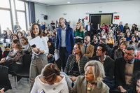 La consejera de Transparencia, Participación y Cooperación, Isabel Franco, en la presentación del Informe de Progreso de la Estrategia de Desarrollo...