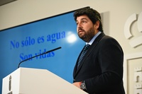 López Miras comparece tras conocer el recorte del 50 por ciento del Tajo-Segura confirmado por el Consejo de Ministros con su aprobación de los planes hidrológicos