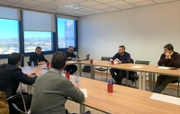 El director general de Vivienda, José Francisco Lajara, y el presidente de APIRM, José Ramón Blázquez, durante la reunión informativa sobre las ayudas...
