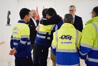 López Miras, durante su recibimiento a los voluntarios murcianos del 061 desplazados a Turquía por los terremotos