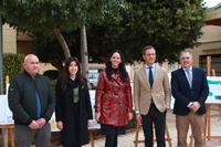 El consejero de Presidencia, Turismo, Cultura, Juventud, Deportes y Portavocía, Marcos Ortuño, y la alcaldesa de Fuente Álamo, Juana María Martínez,...