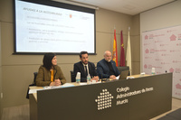 El director general de Vivienda, José Francisco Lajara, presenta las ayudas de mejora de accesibilidad para viviendas de la estrategia 'Haciendo Hogar' en el Colegio de Administradores de Fincas de la Región de Murcia