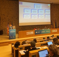 El director general del Mar Menor, Víctor Serrano, durante su intervención en la reunión del Buró Político de la Comisión Intermediterránea del Comité...