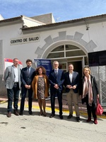 El consejero de Salud, Juan José Pedreño, y el alcalde de Abanilla, José Antonio Blasco, visitaron las obras de construcción del nuevo centro de salud de Abanilla