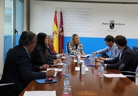 La consejera de Política Social, Familias e Igualdad, Conchita Ruiz Caballero, con los miembros del Patronato de la Fundación Murciana para la Tutela...