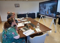 El consejero de Medio Ambiente, Mar Menor, Universidades e Investigación, Juan María Vázquez, junto con sus directores generales de Mar Menor, Medio...