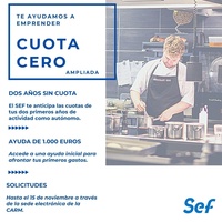 El plazo de solicitud de la 'Cuota Cero' estará abierto hasta el 15 de noviembre (2)
