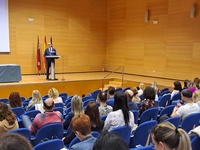 El consejero de Educación, Formación Profesional y Empleo, Víctor Marín, participa en la jornada 'Función directiva de centros educativos'.