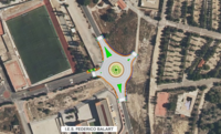 La nueva rotonda de Pliego reforzará la seguridad vial en la principal arteria de comunicación con el centro urbano de la ciudad