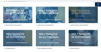 Imagen del apartado de la página web del Plan de Educación y Cultura Financiera de la Región de Murcia con los videos de la iniciativa 'Mis finanzas, mi autonomía'