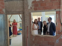 El consejero en funciones de Educación, Formación Profesional y Empleo, Víctor Marín, visitó las obras del comedor en el CEIP Barriomar 74 (Murcia)