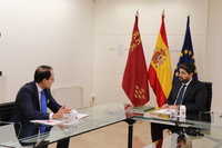 El presidente de la Comunidad, Fernando López Miras, se reúne con el Fiscal Superior de la Región de Murcia