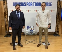 López Miras recibe a Luis León Sánchez, "un grande del deporte de la Región de Murcia" que "ha abierto camino"