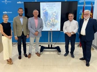 El director del Instituto de Turismo, el alcalde y otras autoridades, en la presentación de los actos en recuerdo de la expulsión de los moriscos