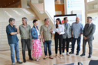 Imagen de la presentación de la convocatoria del plan 'MURmurarte' por parte de la consejera de Turismo, Cultura, Juventud y Deporte, Carmen Conesa,...