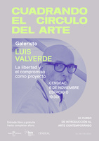 Cartel de la segunda sesión del XII Curso de Introducción al Arte Contemporáneo de Cendeac