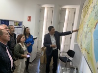 La consejera Sara Rubira junto a la delegación de Portugal durante la visita a la Comunidad de Regantes del Campo de Cartagena