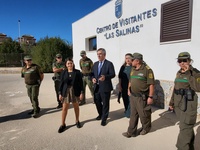 Visita a las obras de remodelación del Centro de Visitantes Las Salinas, en el Parque Regional Salinas de San Pedro del Pinatar