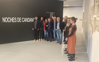 Imagen del director general del Instituto de las Industrias Culturales y las Artes, Manuel Cebrián, con parte de los creadores que han participado...