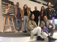 Imagen del director general del Instituto de las Industrias Culturales y las Artes, Manuel Cebrián, junto a parte del equipo de 'Mu-tantes' y ponentes...