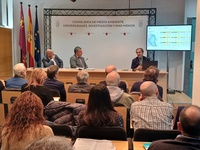 El consejero de Medio Ambiente, Universidades, Investigación y Mar Menor, Juan María Vázquez, en la reunión del Comité de Asesoramiento Científico...