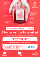 Cartel de la nueva campaña de captación de donantes de sangre para Navidad