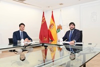 López Miras se reúne con el alcalde de Molina de Segura, José Ángel Alfonso