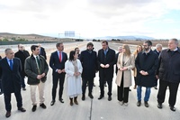Fernando López Miras y el ministro Óscar Puente, durante la inauguración del tramo Yecla-Caudete de la Autovía del Altiplano
