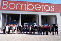 Inauguración del parque de bomberos de Mula.
