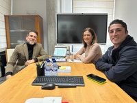 El director general de Litoral y Puertos, Pablo Marín, se reúne con la alcaldesa de Águilas, María del Carmen Moreno, y el concejal de Seguridad,...
