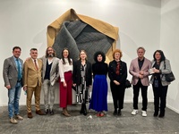 La consejera de Cultura mantiene encuentros con los galeristas y artistas murcianos que participan en ARCOmadrid