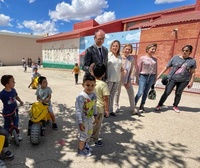 El consejero Víctor Marín visita el CEIP San Francisco de Jumilla junto con la alcaldesa, Seve González