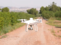 Imagen del dron que se usa para realizar el seguimiento de los cultivos.