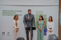 El vicepresidente y consejero de Interior, Emergencias y Ordenación del Territorio, José Ángel Antelo, en la inauguración del Foro de Simplificación...