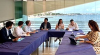 Un momento del Consejo de Dirección celebrado en Santiago de la Ribera, con la presencia del alcalde de San Javier.