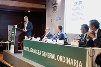 El consejero de Economía, Hacienda y Empresa, Luis Alberto Marín, interviene en la XXVIII asamblea de Amefmur
