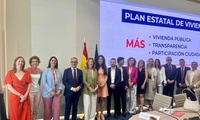 La directora general de Vivienda y Arquitectura, María Dolores Gil (3 izquierda), asistió hoy a la convocatoria multilateral de Vivienda en el Ministerio...